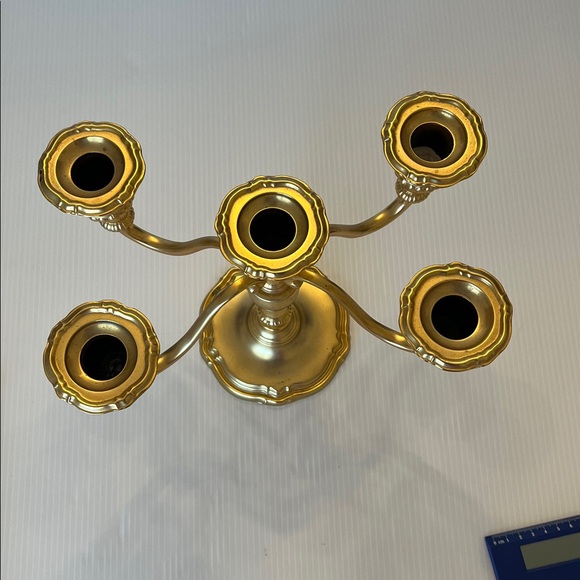 Vintage 18 Karat Gold Plated Candelabra - Picture 3 of 11